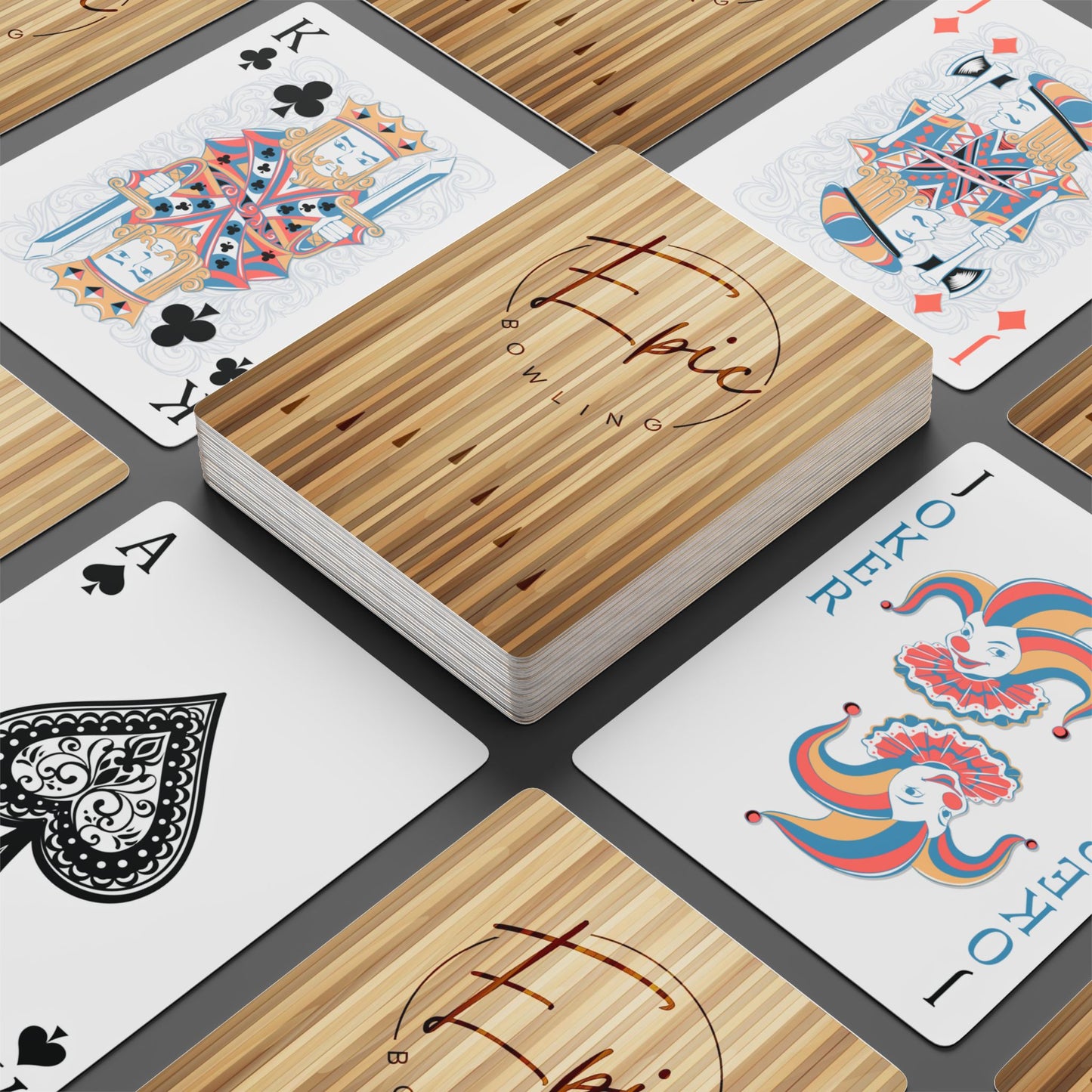 Epic Bowling Lane Poker Cards