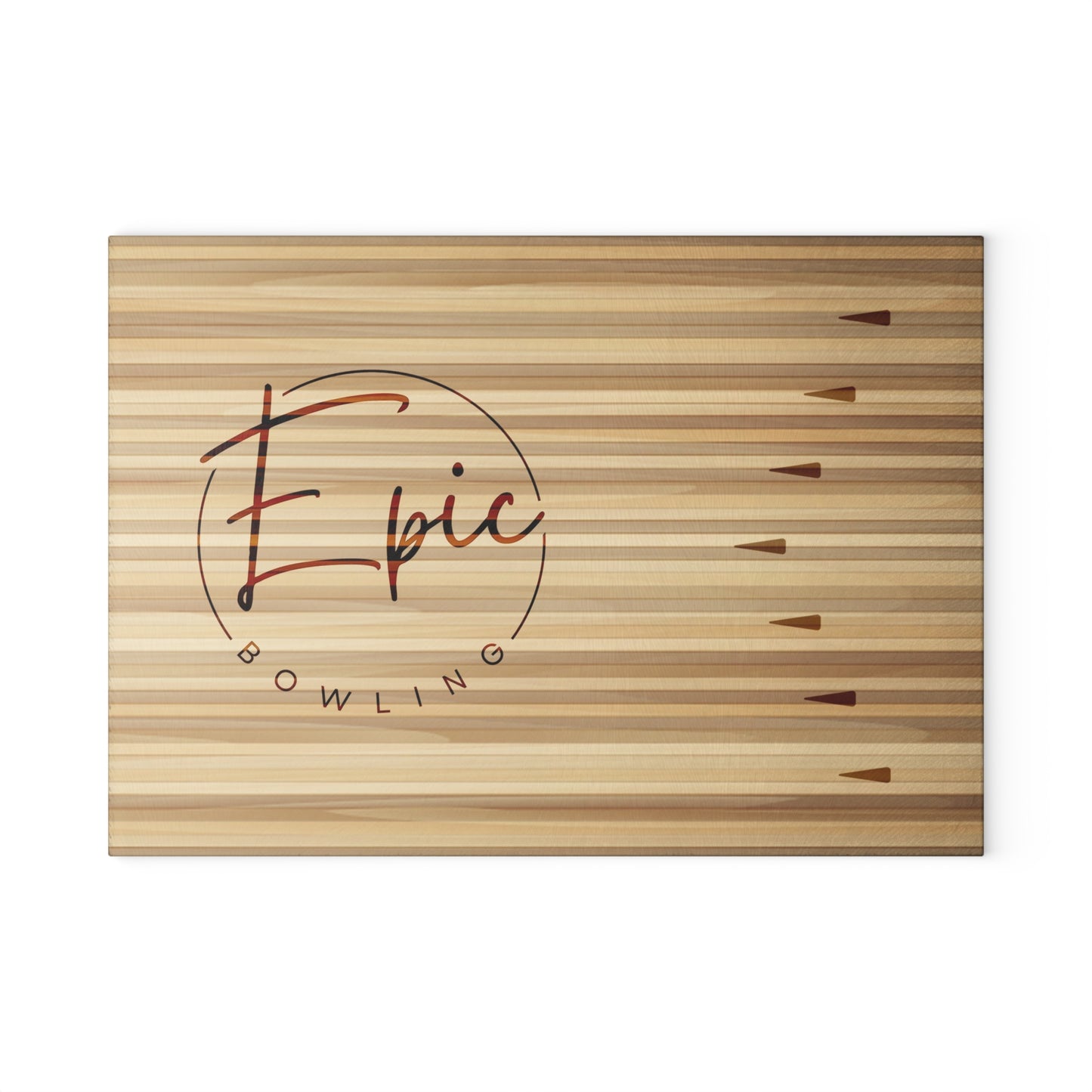 Epic Bowling Lane Glass Cutting Board