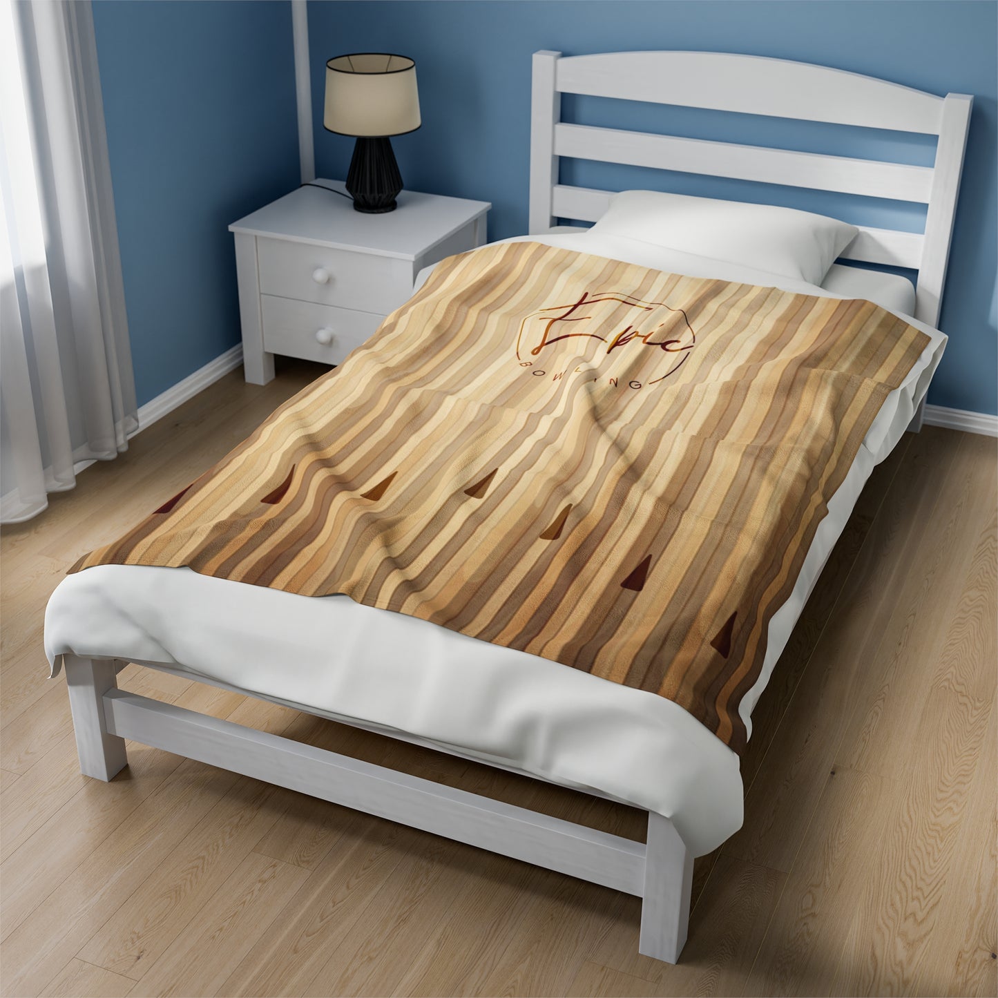 Epic Bowling Lane Velveteen Plush Blanket