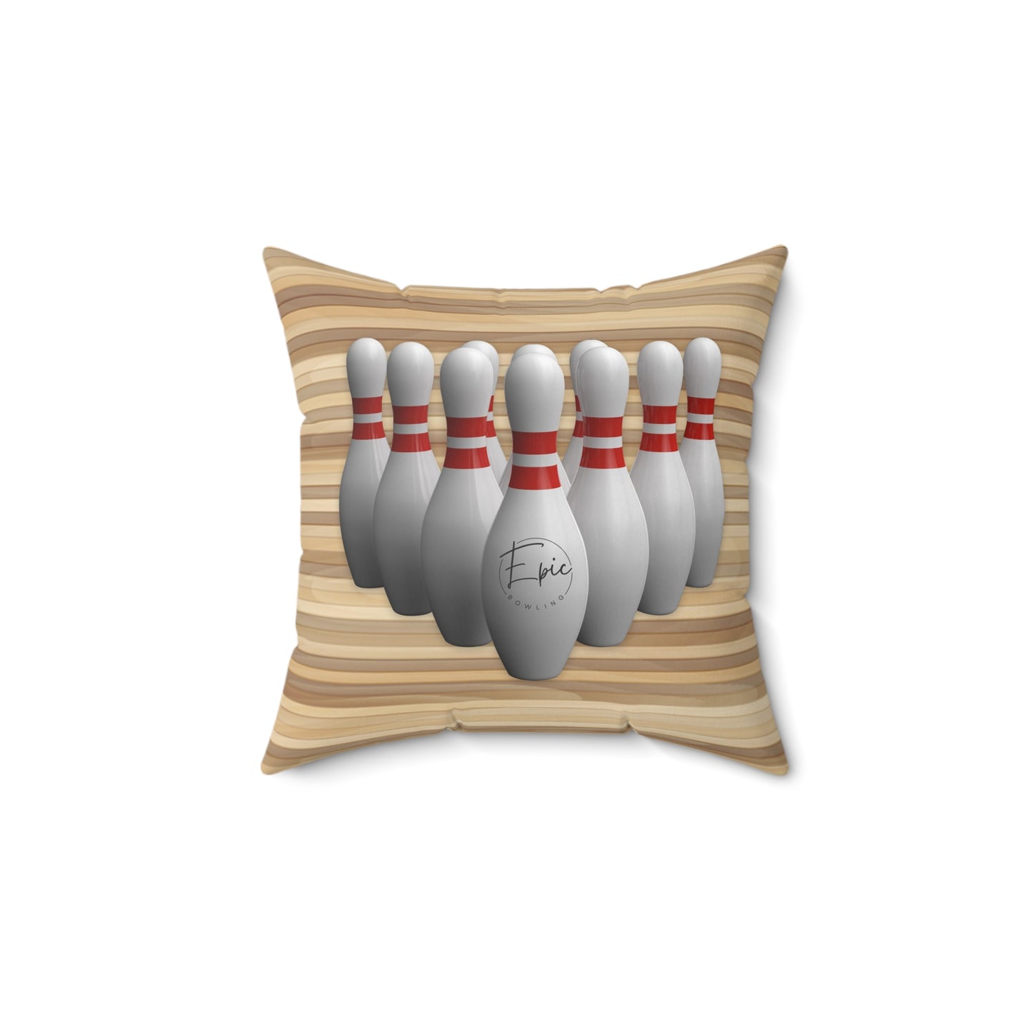 Epic Bowling Lane Square Pillow