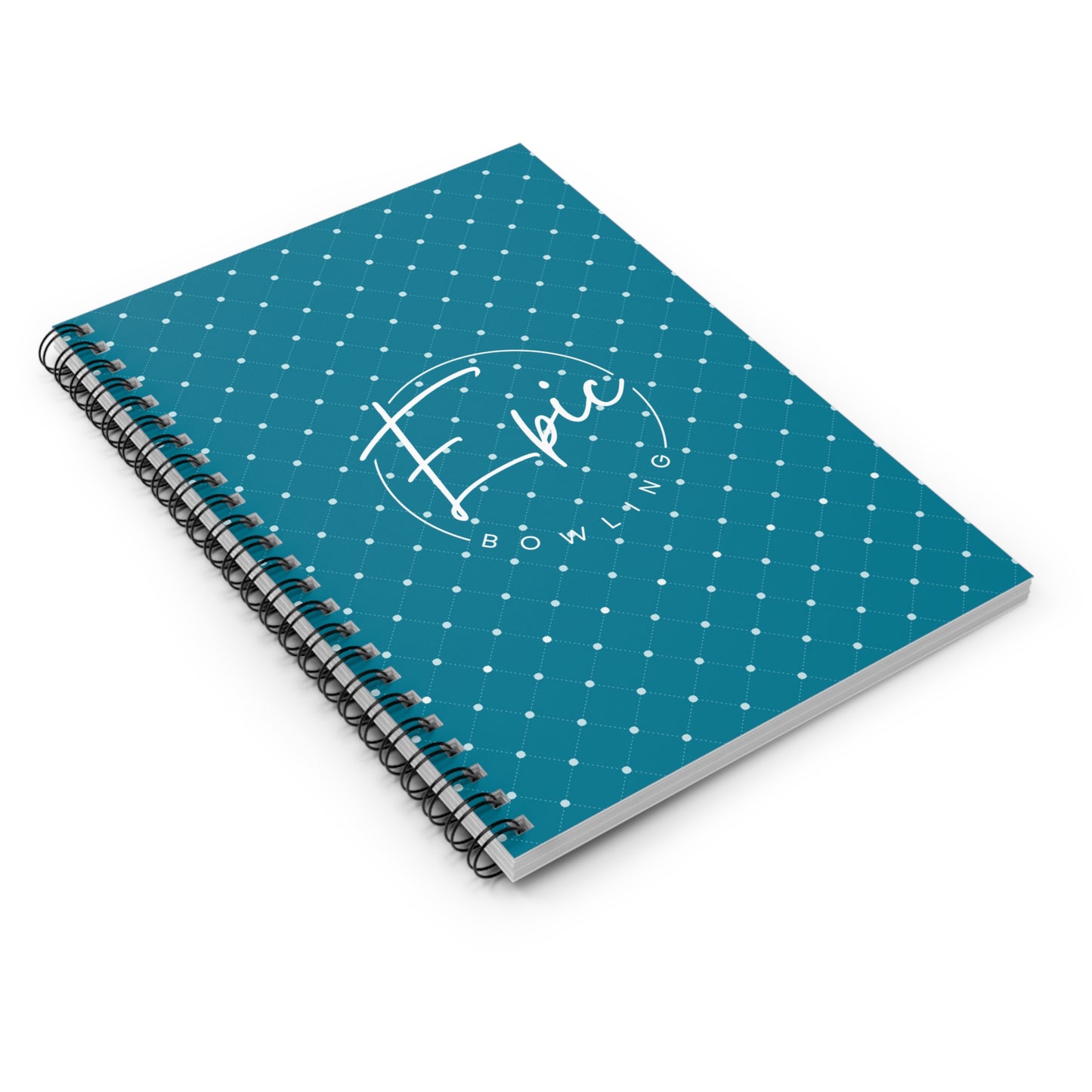 Epic Bowling Teal Spiral Notebook