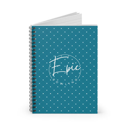 Epic Bowling Teal Spiral Notebook