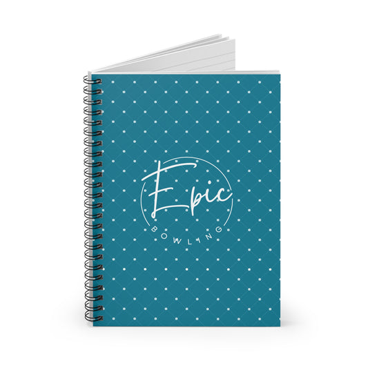 Epic Bowling Teal Spiral Notebook