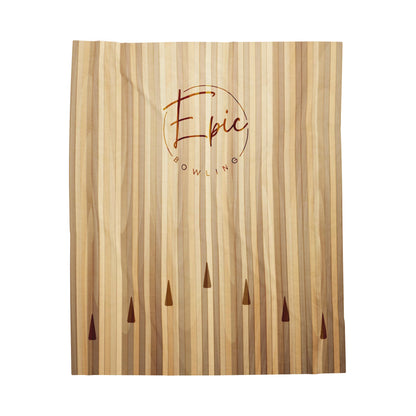 Epic Bowling Lane Velveteen Plush Blanket
