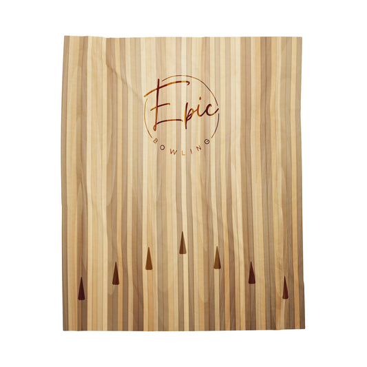 Epic Bowling Lane Velveteen Plush Blanket