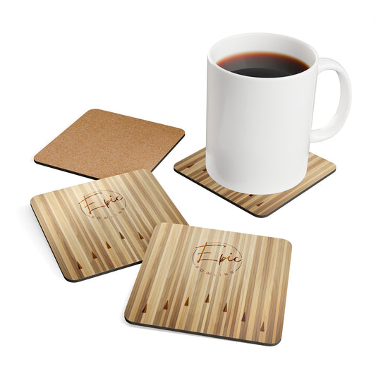 Epic Bowling Lane Corkwood Coaster Set